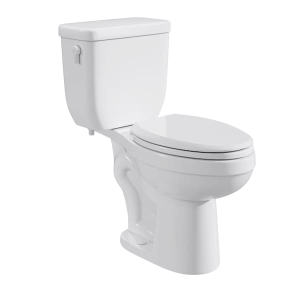 Proflo Jerritt 1.1 / 1.6 GPF Dual Flush Two Piece Elongated Chair Height Toilet with Left Hand Lever PROPFADC412WH - main